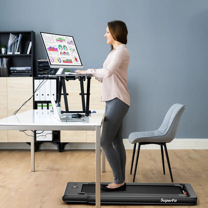 2-in-1 Electric Folding Treadmill For Home Fitness