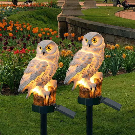 Solar Owl Garden Lights Outdoor LED Solar Powered Waterproof Animal Lamp Decor - Tampa Home & Garden Store