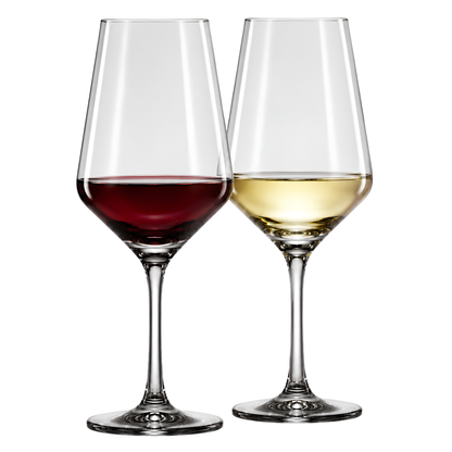 Smoke Grey Stemmed Wine Glasses Set Of Two