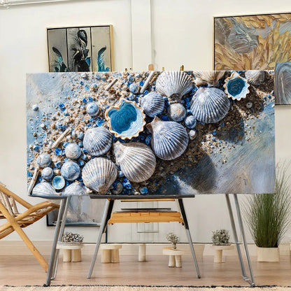 Sea Shells Modern Coastal Wall Art II canvas seashells Tailored Canvases Crafting Canvas on Tampa Home & Garden Store