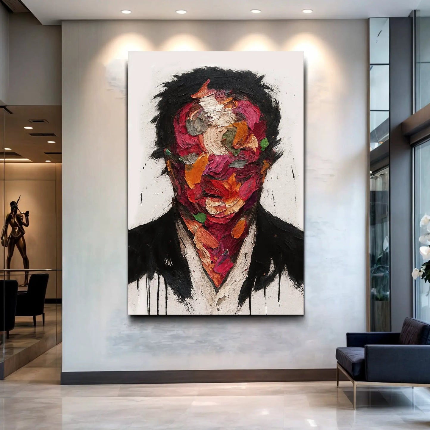 Petals of Identity Wall Art canvas abstract colorful portrait on white background on Tampa Home & Garden Store