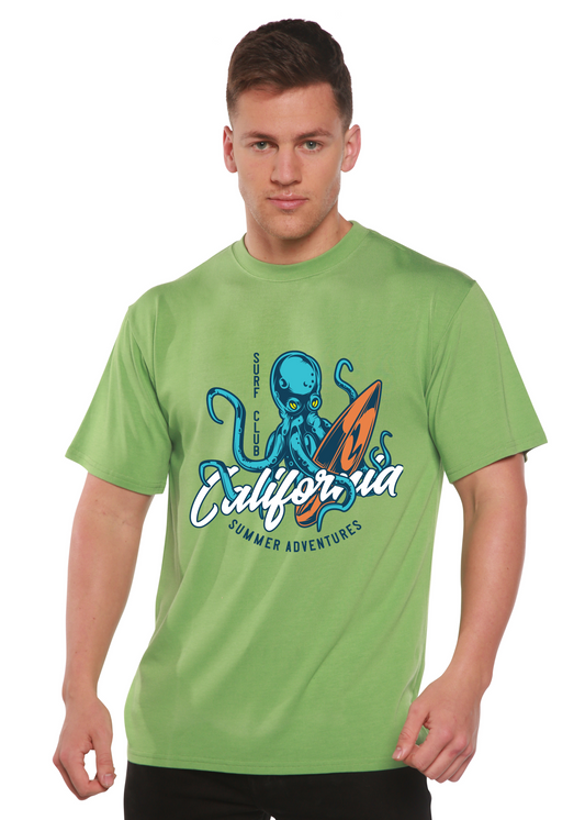 Men's green graphic tee bamboo viscose/organic cotton California Adventures Spun Bamboo on Tampa Home & Garden Store