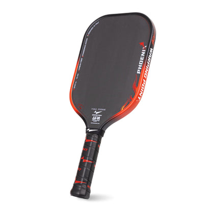 Phoenix Pickleball Paddle 16MM black with red flame graphics, Warping Point brand on Tampa Home & Garden Store