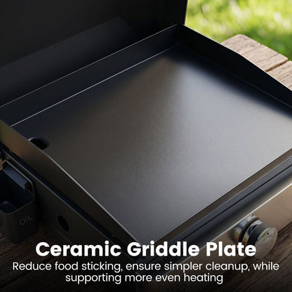 DirectDeals portable 1-burner gas griddle with ceramic non-stick plate, cooking surface on Tampa Home & Garden Store