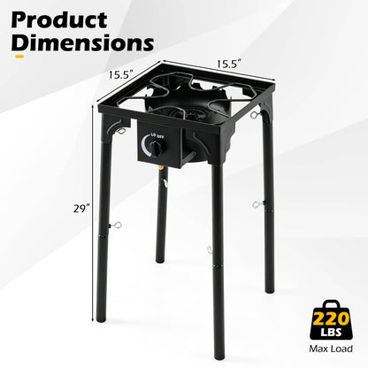 GemGear propane camping stove 80000 BTU single burner with regulator, outdoor stove on Tampa Home & Garden Store