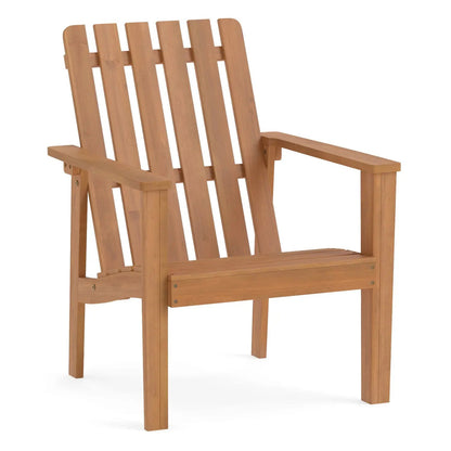 Acacia Wood Patio Chair With Curved Armrests
