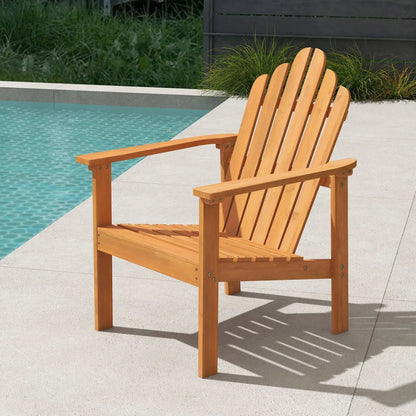 Stackable Adirondack Chairs Acacia Wood 2 Pack