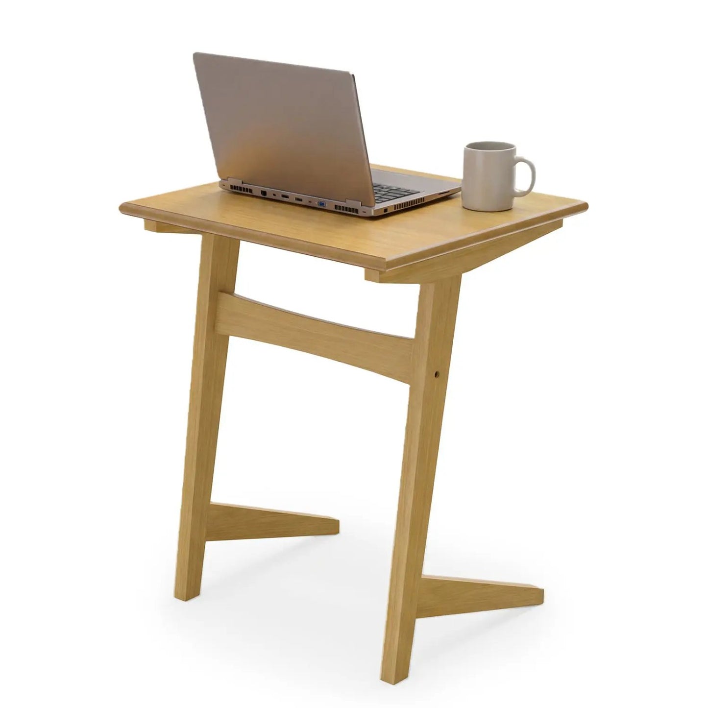 C Shaped End Tables Set of 2 With Wood Veneer