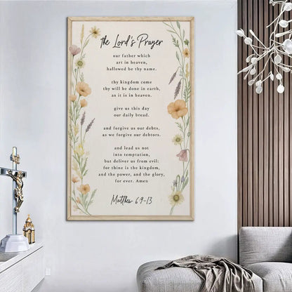 the Lord's Prayer Faith Sign III Home Decor