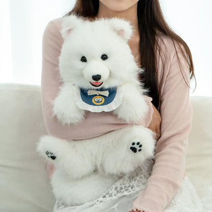 Cozy Samoyed Backpack and Real Cloud Dog Shape