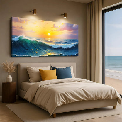 Waterscape Abstract Wall Art XII canvas ocean sunset waves by Tailored Canvases on Tampa Home & Garden Store