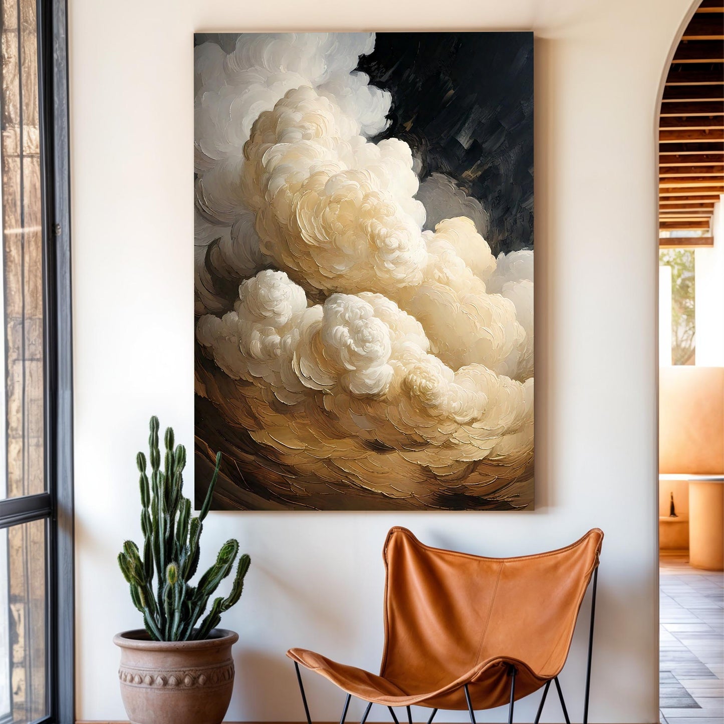 Beige Cloud Abstract Wall Art canvas by Tailored Canvases, crafting canvas on Tampa Home & Garden Store