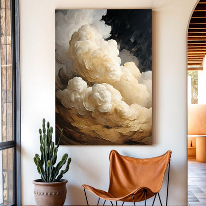 Beige Cloud Abstract Wall Art canvas by Tailored Canvases, crafting canvas on Tampa Home & Garden Store