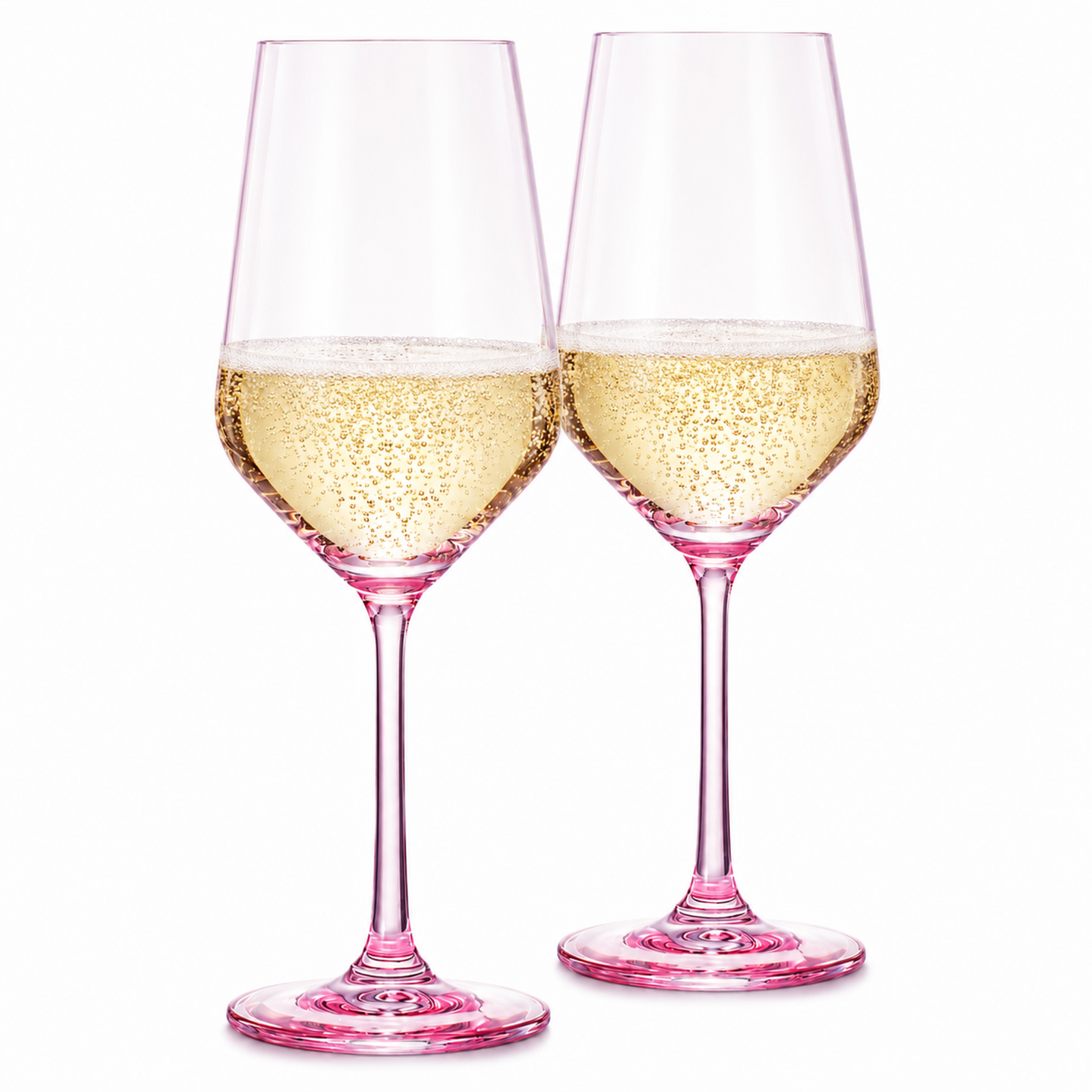 Monet Magenta Stemmed Wine Glasses Set Of Two