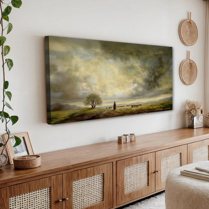 Tailored Canvases The Good Shepherd Faith Wall Art canvas; shepherd and flock in landscape on Tampa Home & Garden Store