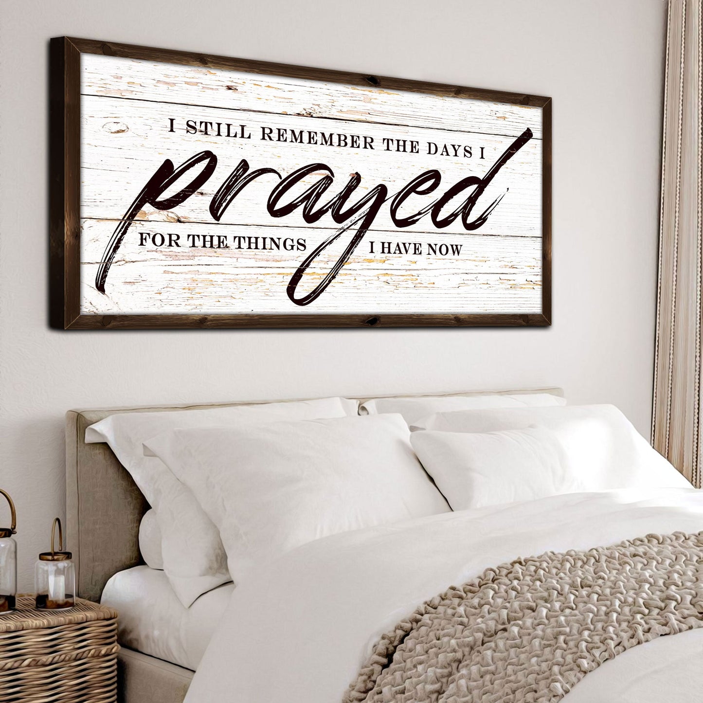 Canvas I Still Remember The Days I Prayed Faith Sign II framed Tailored Canvases crafting canvas on Tampa Home & Garden Store