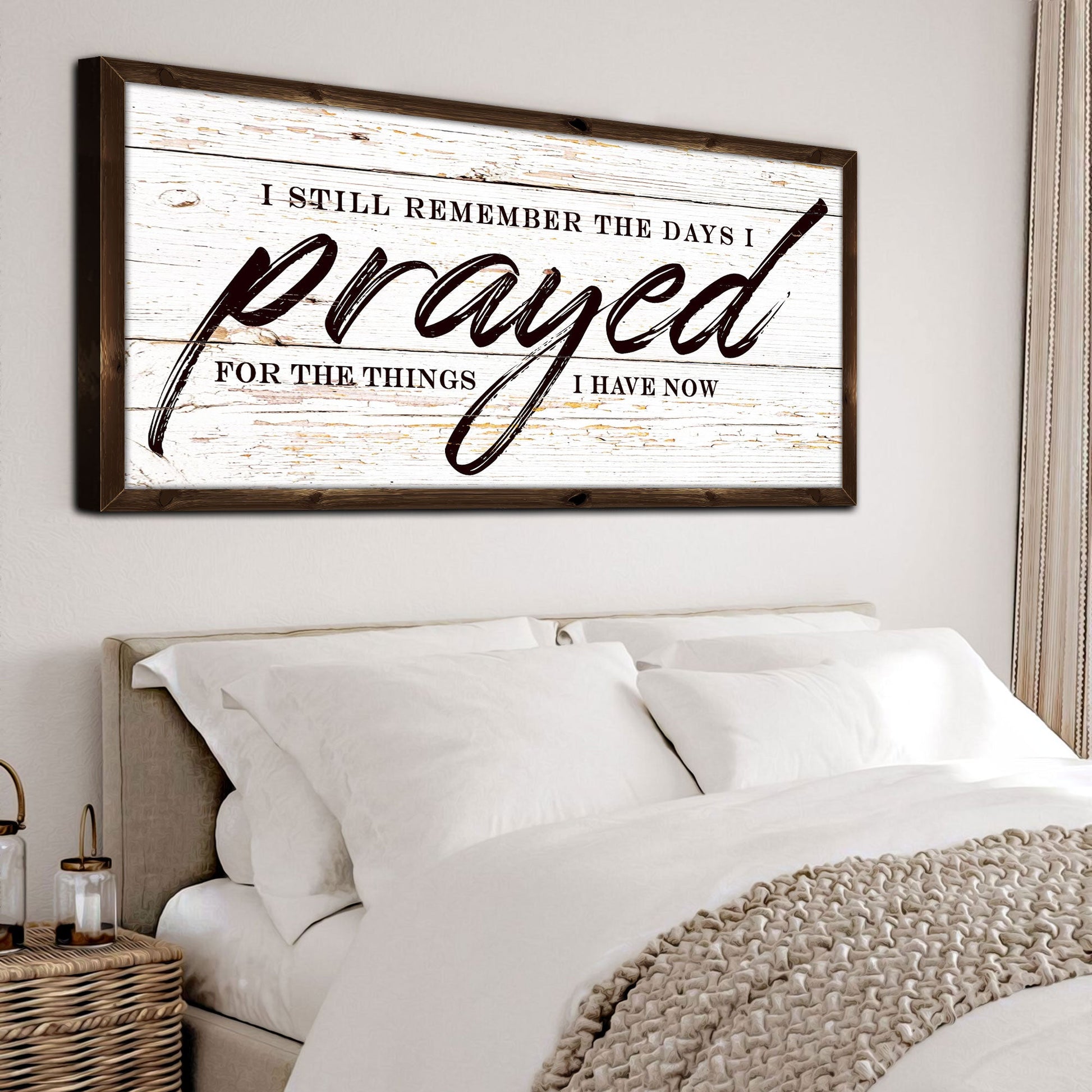Canvas I Still Remember The Days I Prayed Faith Sign II framed Tailored Canvases crafting canvas on Tampa Home & Garden Store