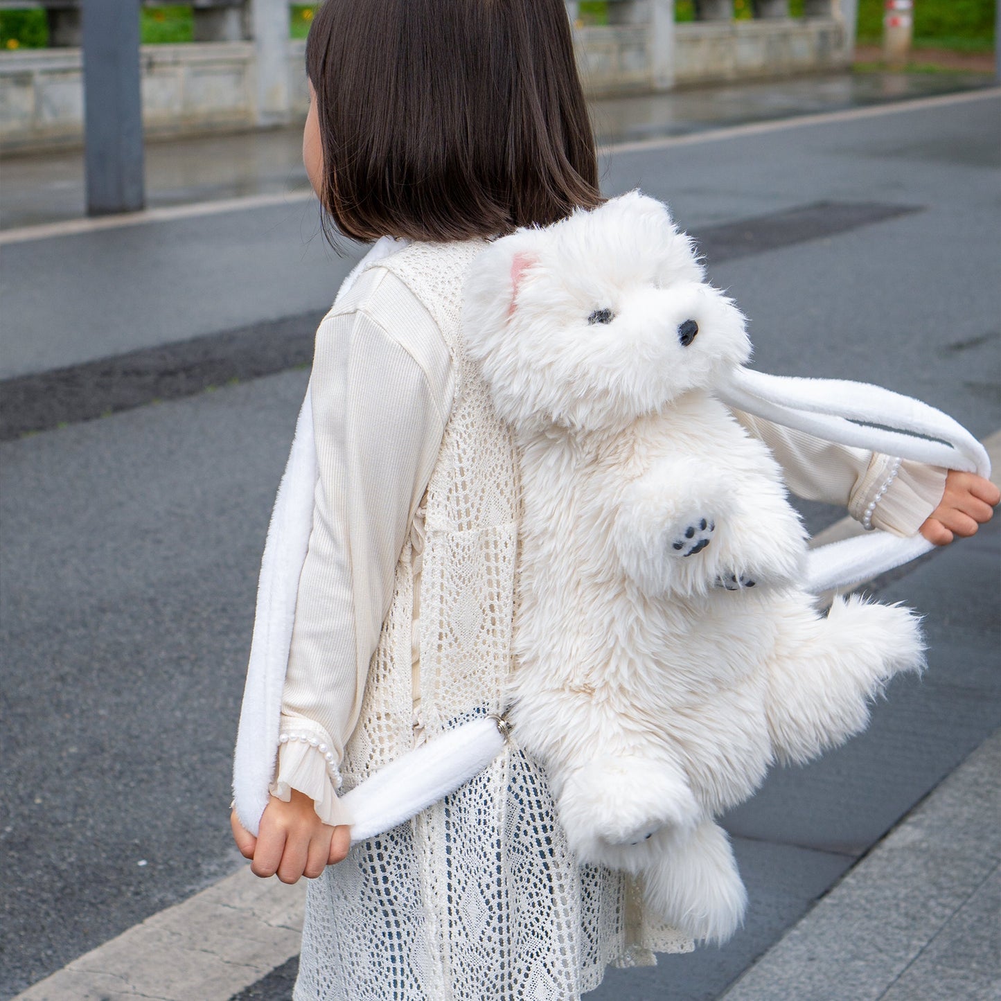 Sac à dos Westie – Sac en peluche pour filles et amantes des chiots