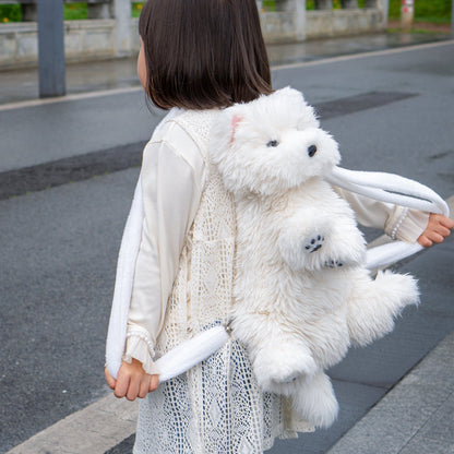 Sac à dos Westie – Sac en peluche pour filles et amantes des chiots