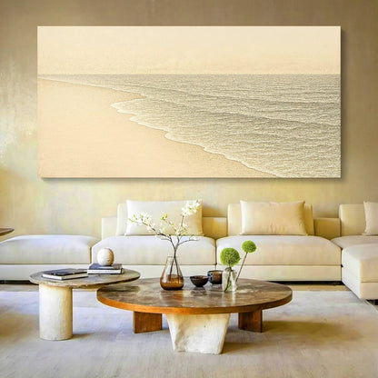 Beach Shoreline Coastal Wall Art III canvas Tailored Canvases in beige sand and sea tones on Tampa Home & Garden Store