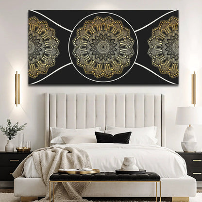 Gold Sacred Geometry Wall Art Canvas USA