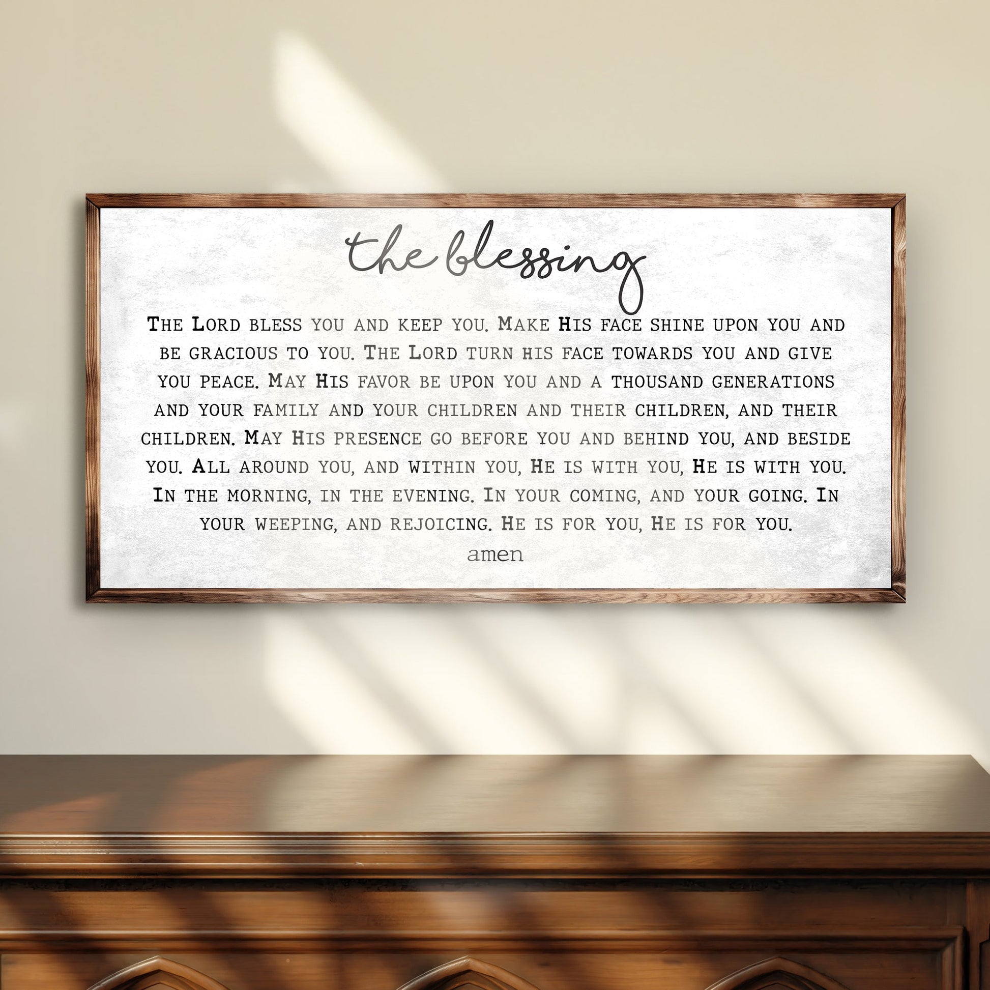 The Blessing Faith Sign II canvas wall art on wood frame, crafting canvas by Tailored Canvases on Tampa Home & Garden Store