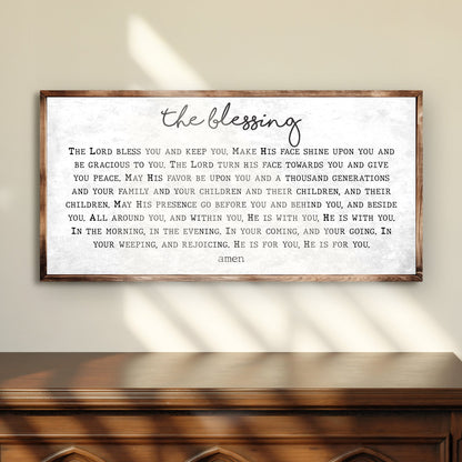 The Blessing Faith Sign II canvas wall art on wood frame, crafting canvas by Tailored Canvases on Tampa Home & Garden Store