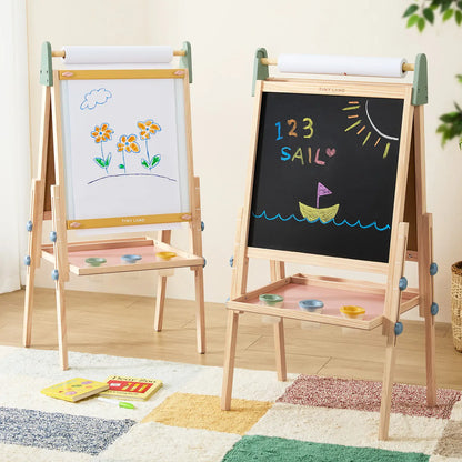 Two Tiny Land 3-in-1 Kids Easels with white drawing board and chalkboard on Tampa Home & Garden Store