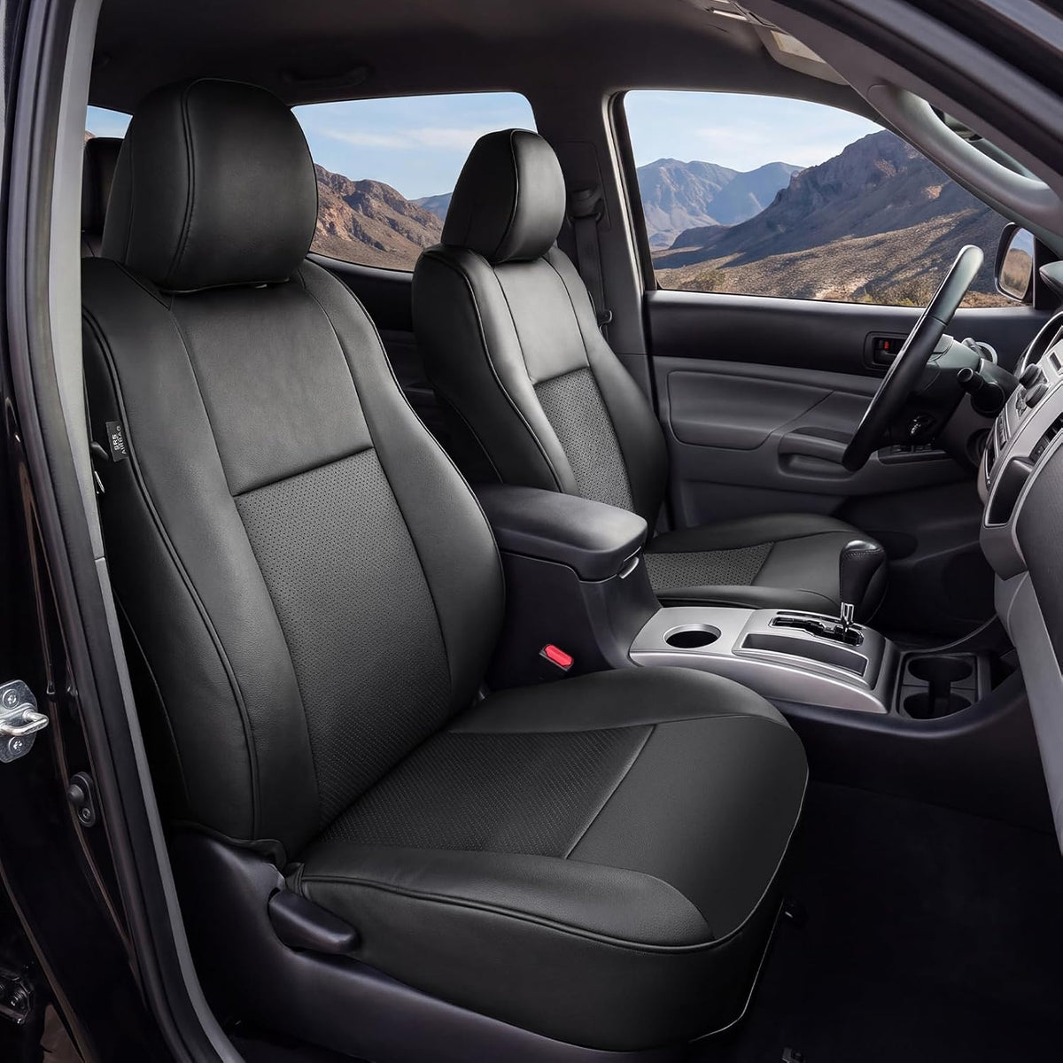 Umbrauto car seat covers for Tacoma black Nappa leather, airbag compatible on Tampa Home & Garden Store