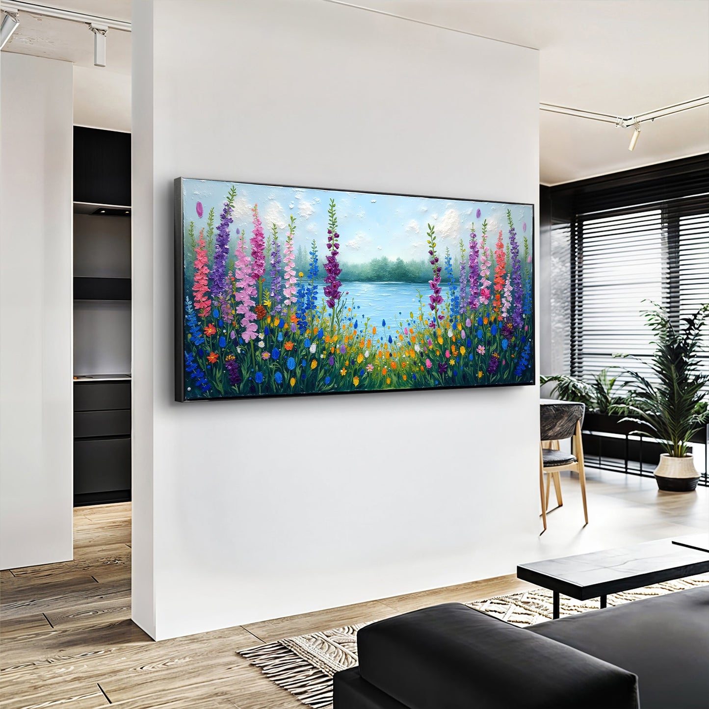 Alphine Meadow Wall Art canvas by Tailored Canvases, vibrant wildflower meadow scene on Tampa Home & Garden Store