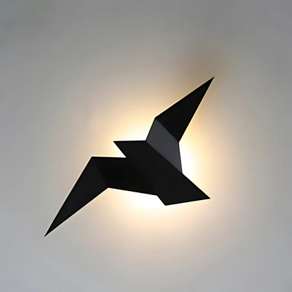 Origami LED Wall Lamp, black geometric wall light fixture by Moktan Sabai on Tampa Home & Garden Store