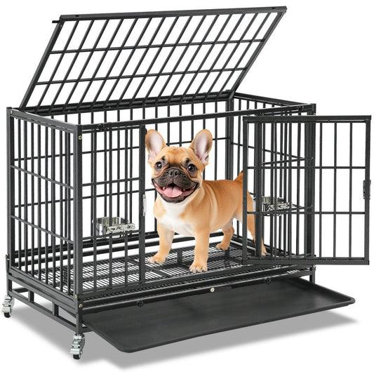 Jaula para perros apilable de alta resistencia de 37" 371D03 