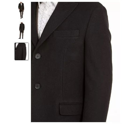 Calvin Klein Mens Malibu Slim Black Overcoat