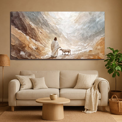 Shepherd’s Path Faith Wall Art canvas in warm beige desert canyon scene by Tailored Canvases on Tampa Home & Garden Store