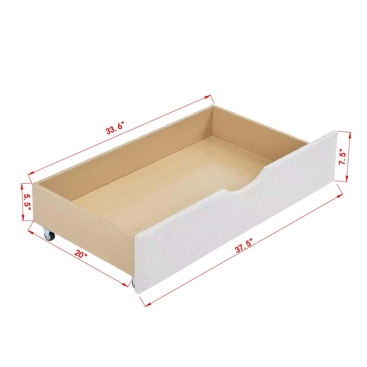 Upholstered Tufted Daybed with Storage Drawers