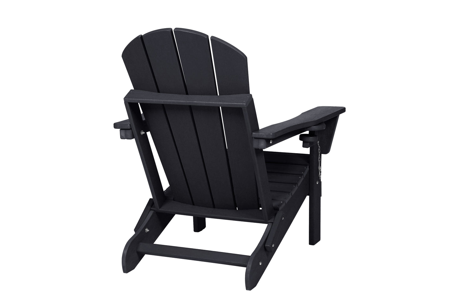 Folding Adirondack chair with side table in black, outdoor furniture by HouseOfZazla on Tampa Home & Garden Store