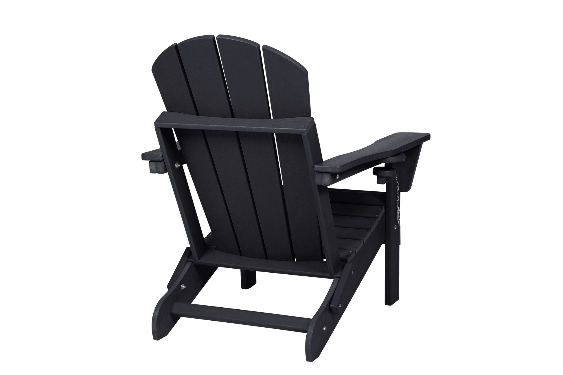 Folding Adirondack chair with side table in black, outdoor furniture by HouseOfZazla on Tampa Home & Garden Store