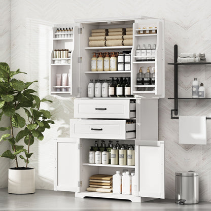 Multi functional storage cabinet HouseOfZazla with adjustable shelves and 2 drawers on Tampa Home & Garden Store