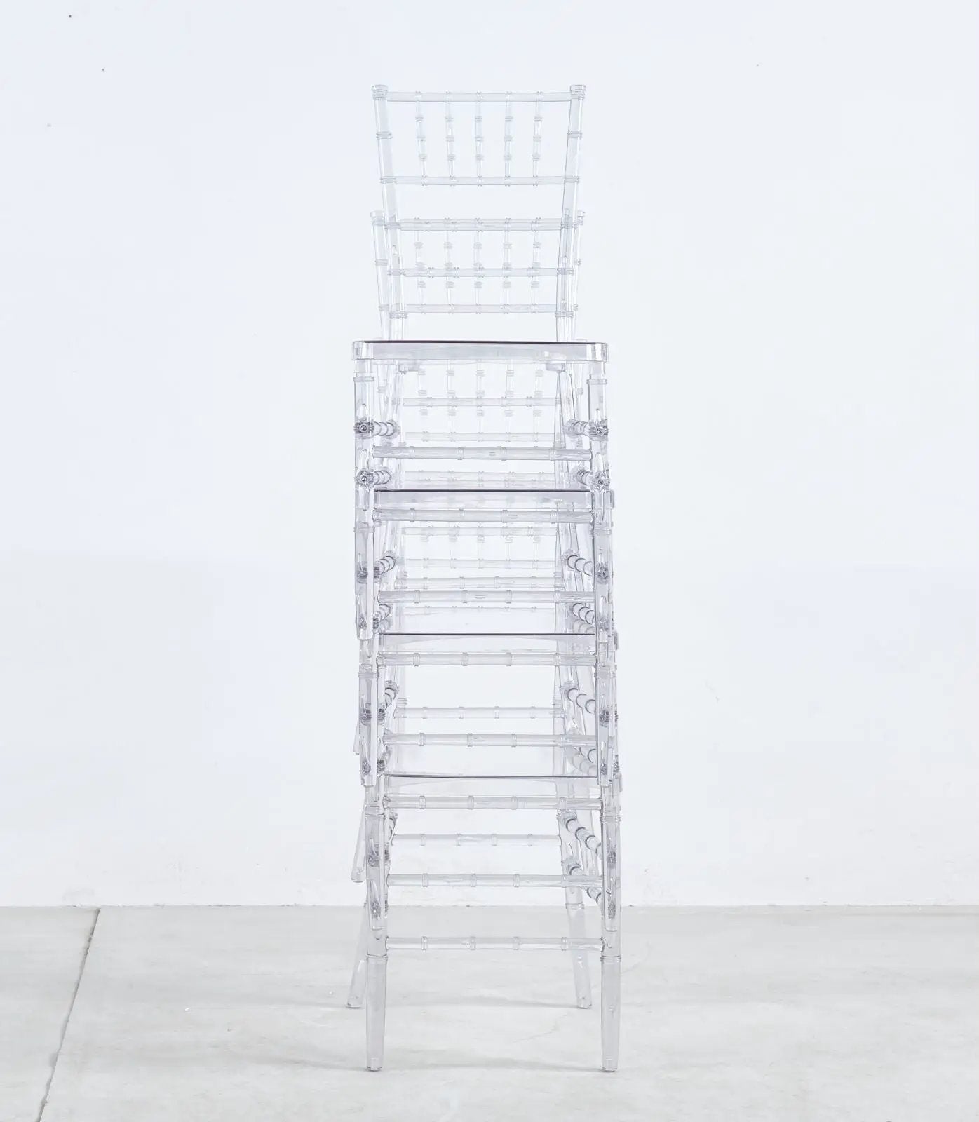 Transparent Plastic Dining Chairs Set of 4