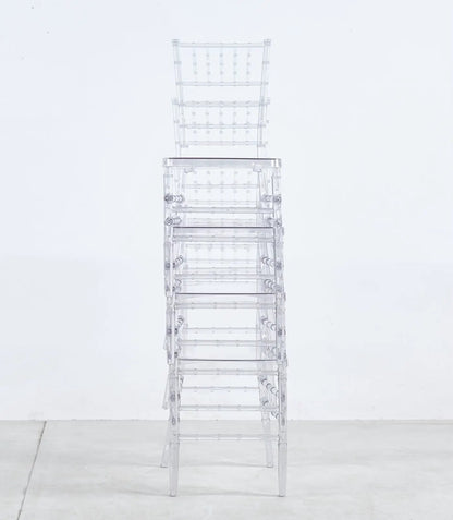 Transparent Plastic Dining Chairs Set of 4