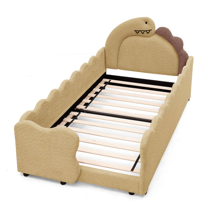Toddler Dinosaur Bed and Safety Guardrail