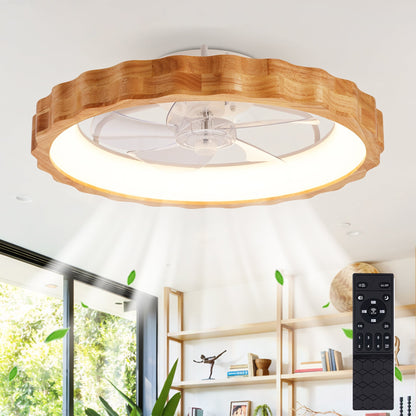 20in Plum Blossom flush mount ceiling fan with lights and remote by HouseOfZazla on Tampa Home & Garden Store
