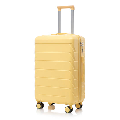 Luggage HouseOfZazla yellow 20in spinner luggage with lock and extendable handle 4 wheels on Tampa Home & Garden Store