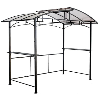 Grill Gazebo 8x5ft Canopy Bbq Shelter Black