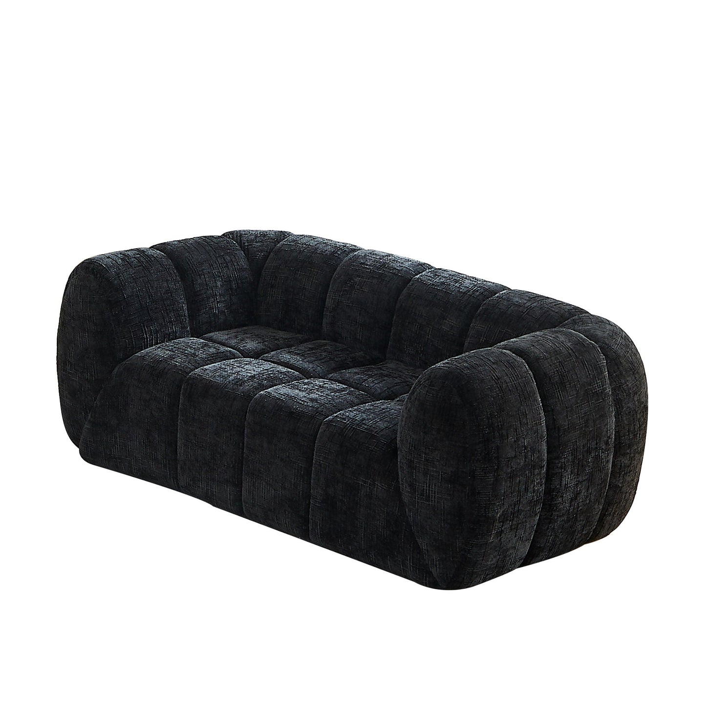 Rounded Cloud Sofa and Piano Key Backrest Design