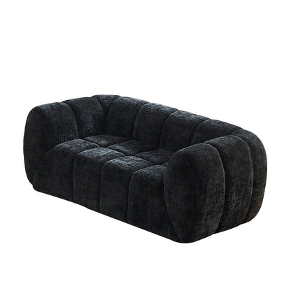 Rounded Cloud Sofa and Piano Key Backrest Design
