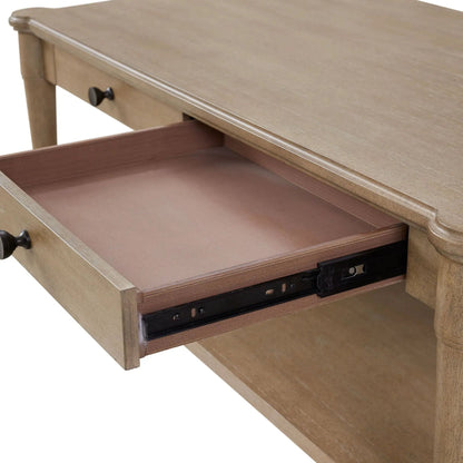 Cocktail Table with Two Drawers and Casters