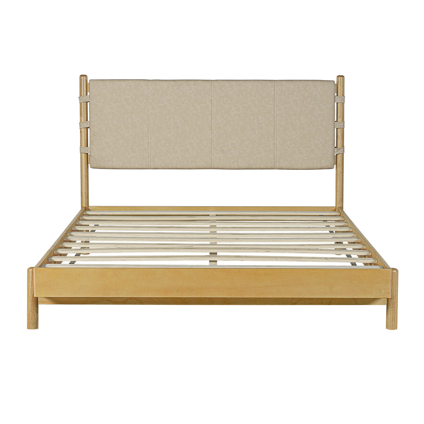 Queen Size Rubber Wood Bed Frame and Headboard