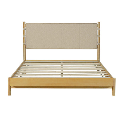 Queen Size Rubber Wood Bed Frame and Headboard