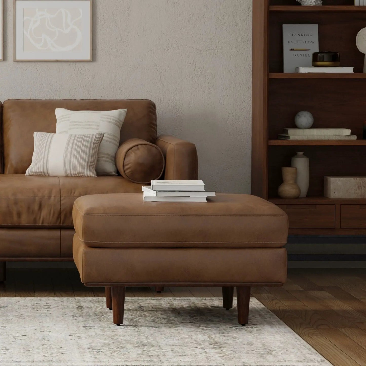 Morrison Handcrafted Ottoman Mid Century Style